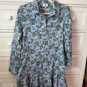 Tuckernuck Blue and Green Floral Dress
